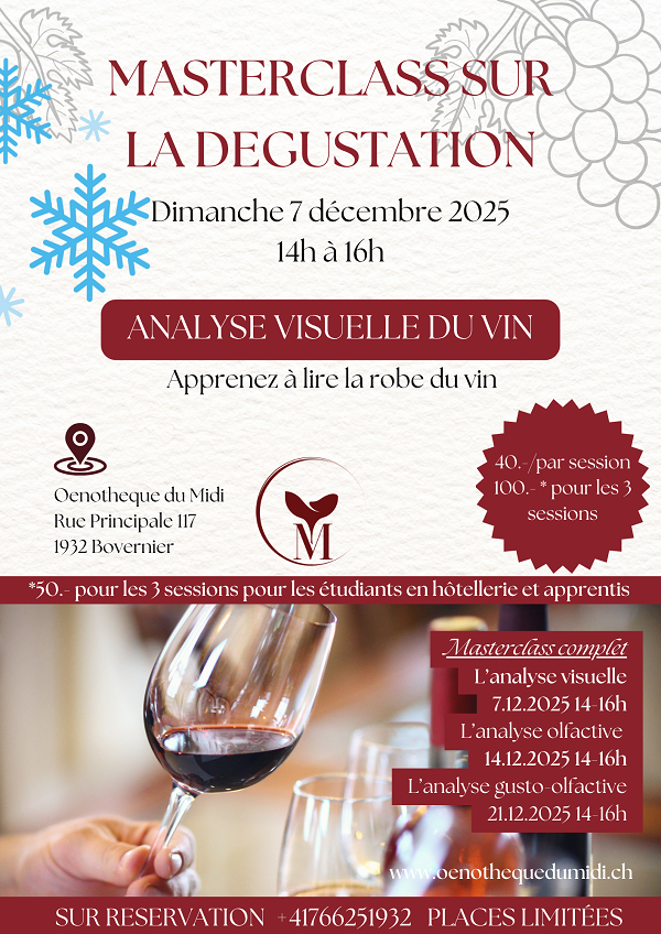 masterclass dégustation vin Valais