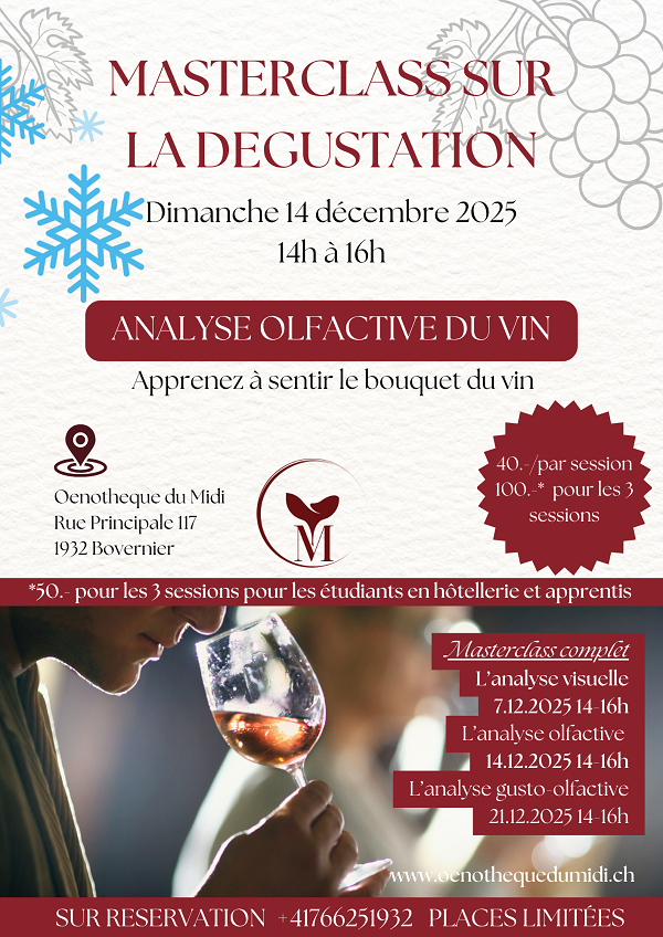 masterclass dégustation vin Valais