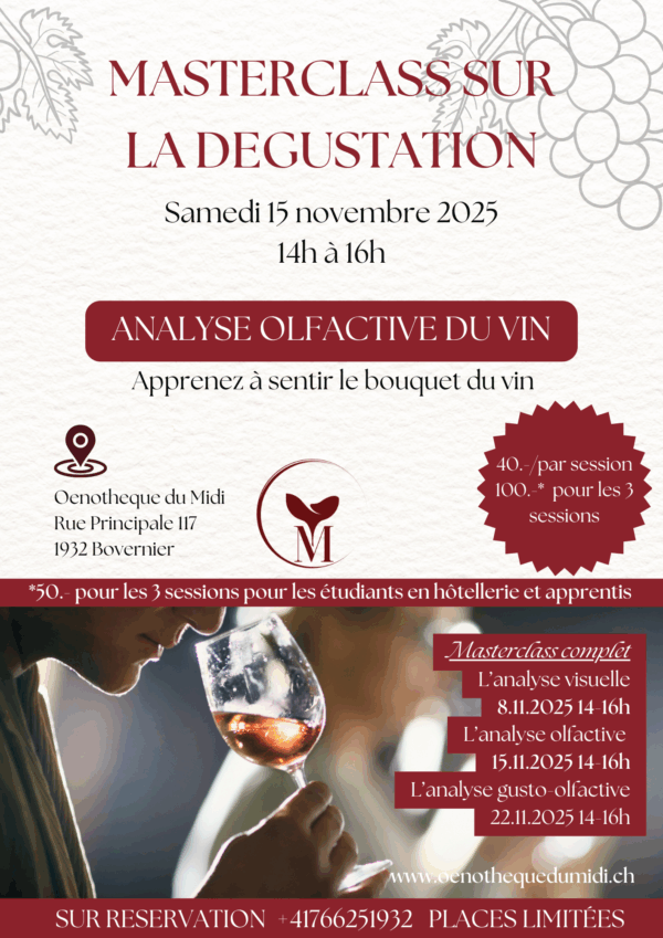 masterclass dégustation vin Valais